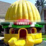 2014 Fancy Inflatable Bouncer Yellow Bouncer Tent for Hot Sale