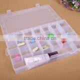 35X22X5cm 24 Compartment Hot Selling Factory Storage Boxes Adjustable Plastic Box Storage Box Earring Jewelry Case Container