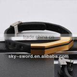 silicone stainless steel bracelets wholesale KB10396
