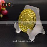 Small Size Desktop Frosted Acrylic Coin Display Stand thumbnail-3