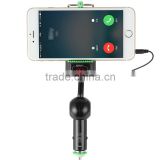360 degrees Rotation 3-in-1 Phone Holder magnet with 2.1A USB Car Charger and FM Transmitter for iPhones Galaxy Nexus