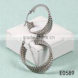 Special Shape Classical Style High Imitation Silver Stainless Steel Hoop Earrings for Women thumbnail-1