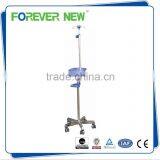 YXZ-027E Movable Height Adjustable Stainless Steel IV Pole With Wheels
