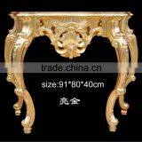 PU Gold Table Furniture for Home Decoration