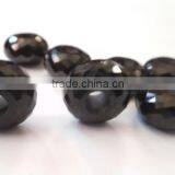 AAA Quality Black Onyx Fancy Stylist Roundel Big Hole Beads thumbnail-1