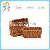 Wholesale high quality pp material plastic storage wicker basket for sale