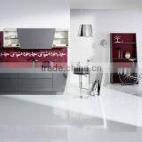 High Gloss Grey Lacquer Kitchen Cabinets thumbnail-4