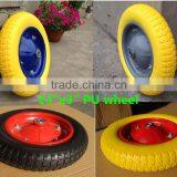 Durable flat free PU wheel 300-8