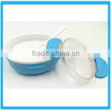 Promotional Two Compartments Bento Box With Spoon Set Take-away Food Containers Plastic thumbnail-1