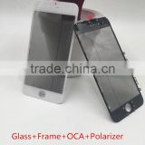 alibaba hot sell for iphone 6 cold press Frame with Cold Press glue with LCD Display Front Screen Glass +Oca+Polarizer