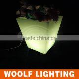 Square High Design Muilti-color Decor LED Illuminate Flower Pot thumbnail-3