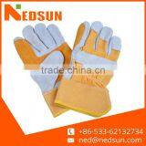 Customized Double Cow Split Leather Gloves Work thumbnail-1