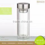 Different Designed Handmade Glass Tea Travel Bottle With Lid thumbnail-2
