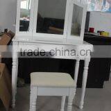Wooden Furniture Make-up Dressing Table, Wooden Dresser With Mirror and Bench thumbnail-1