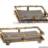 Gold Plated Antique Metal Tray thumbnail-1