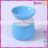 White Lace Decoration Ceramic Wax Burner for Home thumbnail-2