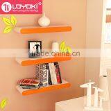 Home Decor Wood Floating Shelf Whit Colorful Margin Multifunction Display Wall Shelf Wholesale thumbnail-5