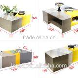 New Design Set of 4 Coffee Table Mdf Wood Sofa Side Table With Glossy Finished 4 Colors Free Combination Side Table thumbnail-6