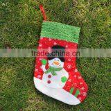 New Premium Reindeer Snowman Santa Claus Embellished Polyester Xmas Sock Hangers Felt Animated Christmas Stocking for Holiday thumbnail-3