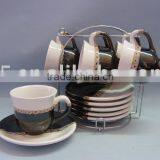 Stoneware Cup & Saucer(Cup & Saucer,coffee Set,tea Set) thumbnail-1
