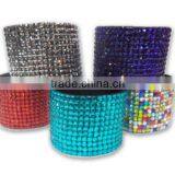 Acrylic Gem Rhinestone Bracelet With Zinc Alloy Locking Part, Hot Sale Gift Leather With Crystal Gem Decoration thumbnail-2