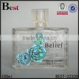 2017 Cosmetic Perfume Bottle 100ml Glass Square Perfume Bottle 100ml Glass Clear Perfume Bottle 100ml Glass With Decals thumbnail-1