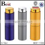 Cosmetic Best Selling Wholesale 5ml 10ml Rotary Glass Perfume Bottle Luxury Colorful Aluminum Cover Spray Bottle Perfume thumbnail-1