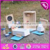 2017 New Design Kids Pretend Play Toys Wooden Miniature Dollhouse Furniture W06B054 thumbnail-1