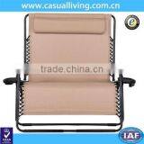 2 Person Folding Double Wide Patio Lounger Comfortable Double Relax Zero Gravity Chair thumbnail-3