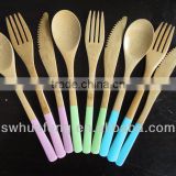 Fashion bamboo spoon fork and knife set/Flatware Sets