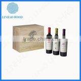Present Packaging Wine Wooden Box With Handle thumbnail-1