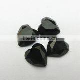 Jet Color Heart Shape Crystal Flat Back Glass Stone for Garment Accessories;jewelry Making