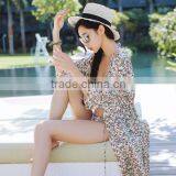 Floral Print Three Pieces Bikini Sets Girls Sexy Beach Wear thumbnail-6