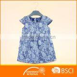 2017 Nice Elegant Blue Floral Girl Baby Jacquard Dress thumbnail-1
