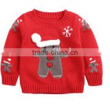 2016 Christmas Computer knitted customized o neck wool sweater design for girl