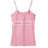 High Quality Various Color Cotton/spandex Spaghetti Strap Women White Tank Top thumbnail-2
