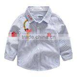 S33459W 2017 Kids Fashion Baby Boy Clothes Autumn Striped Embroidery Blouse thumbnail-1