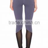 Hot Selling Custom Design Women Colorful Mesh Insert Yoga Pants/sheer Mesh Yoga Leggings thumbnail-4