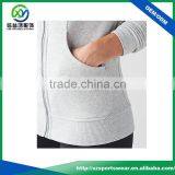 Latest Design Ladies 100% Cotton Light Weight Grey Color Windbreaker Sports Wear Bomber Jacket thumbnail-6