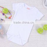Wholesale Baby Cotton Romper Short Sleeve Plain Baby Onesie thumbnail-1