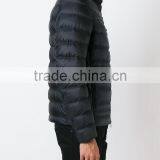 Wholesale High Quality Plain Dyed Dark Blue Down Feather Cotton Padded Coats Couples Winter Coats thumbnail-3