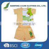 Wholesale High Quality Summer Infant Children Baby Boy Clothing Set With T-shirt and Short thumbnail-1