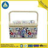 Single Handle Sewing Baskert With Sewing Kit Accessories , Various Colors And Patterns thumbnail-1