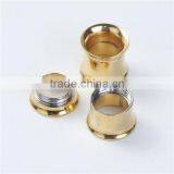 8mm Stainless Steel Ear Stretcher Expander Bobbin Gold Plated Body Piercing Jewelry thumbnail-3