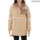 Wholesale Monogram Women Knitted Fleece Sherpa Pullover thumbnail-5