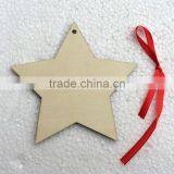 Christmas Ornament Hanging Decoration DIY Carving Star Wood Craft thumbnail-3