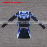 Sublimation custom cheerleading uniforms.with long sleeves