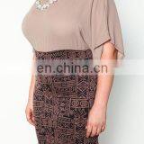 Dongguan Hot Sell Women Dresses for Plus Size Dress Designs Fat Women Tribal Chiffon Dress With Necklace thumbnail-4