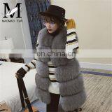 2016 Top Quality Wholesale Real Fur Vest Natural Fox Fur White Vest thumbnail-3