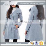 Office Lady Wear Design Wholesale 2016 OEM Sexy Women Fashion Woolen Wrap Coat Winter thumbnail-1
